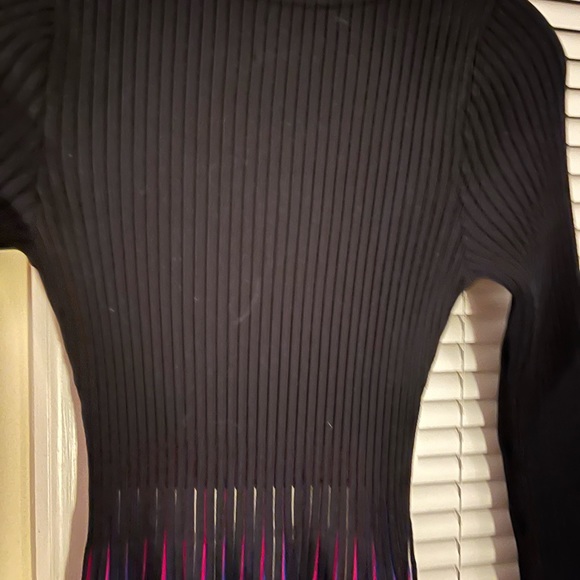 NWT Milly Minis Black Pleated Sweater Dress, 14/16 Misses Size - Picture 7 of 9